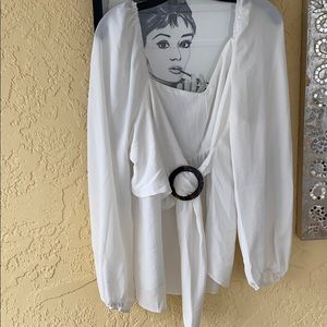 ❌SOLD❌ASOS- Blouse w/ Tortoise Buckle